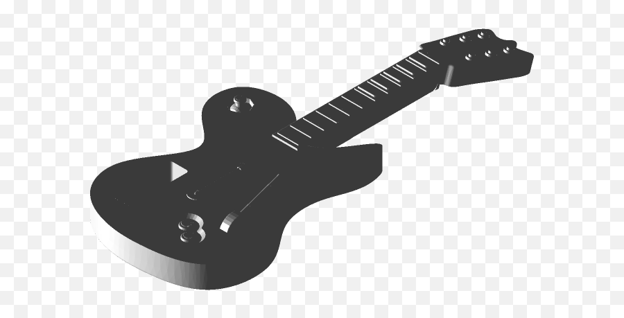 Guitar Hero Controller 3d Cad Model Library Grabcad - Electric Guitar Png,Guitar Hero Logo