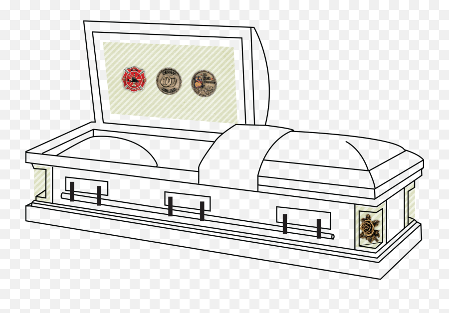 Download Commemorative Casket Collection - Coffin Full Drawing Of A Casket Png,Casket Png