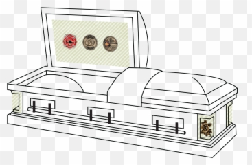 Download Commemorative Casket Collection - Coffin Full Drawing Of A Casket Png,Casket Png