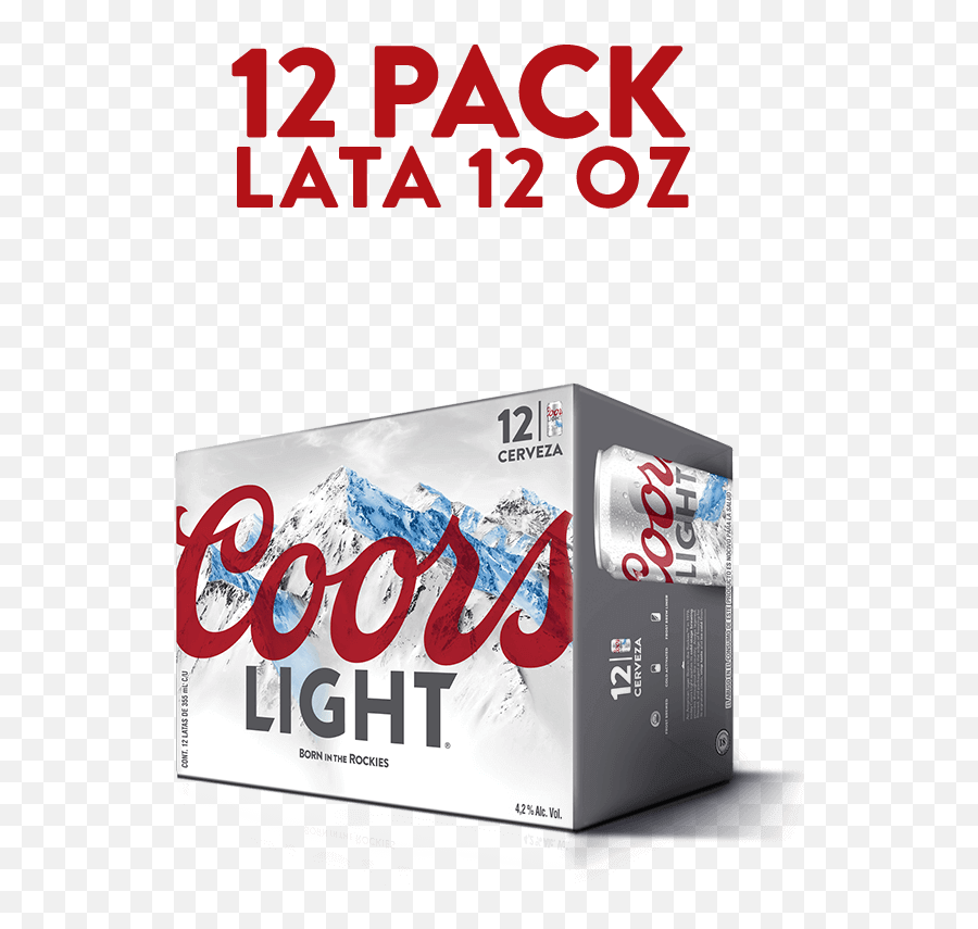 Download Hd Coors 12 Pack Lata - Caja De Coors Light Png,Coors Light Png