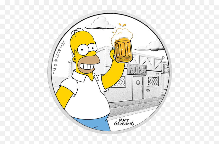 The Simpsons Coin Collection By Perth Mint - Simpsons 1 Oz Coin Homer Png,Marge Simpson Png