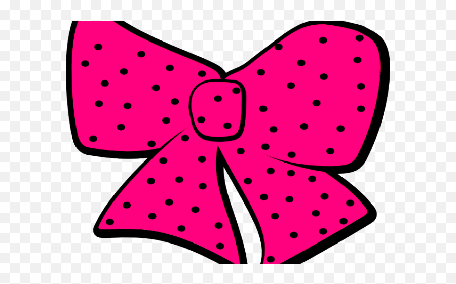 Dots Clipart Black Hair Bow - Clipart Blue Polka Dotted Bow Cartoon Pink Bow Png,Black Dots Png
