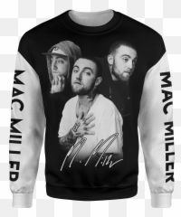 Mac Miller Signature 3d Hoodie - Mac Miller Hoodie Png,Mac Miller Png