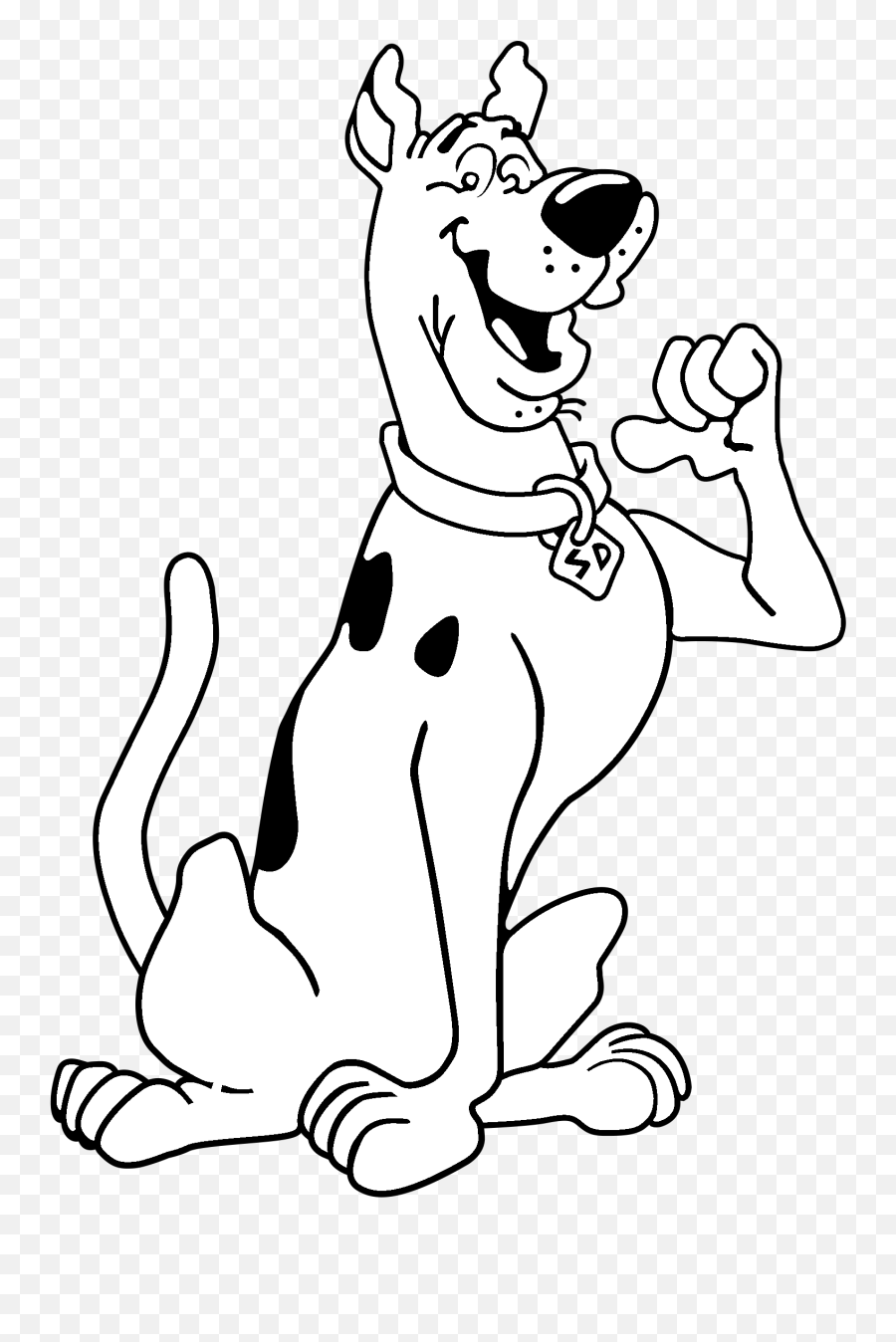 Scooby Doo Clipart Black And White - Black And White Scooby Doo Clip Art Png,Scooby Doo Transparent