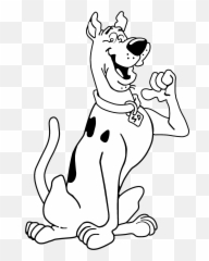Scooby Doo Clipart Black And White - Black And White Scooby Doo Clip Art Png,Scooby Doo Transparent