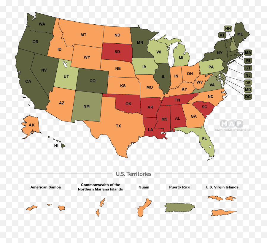 Movement Advancement Project State Profiles - Portland Oregon Mapa Usa Png,Michigan Outline Transparent