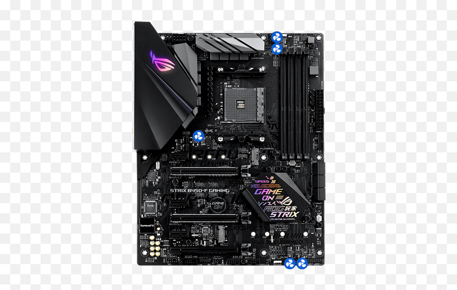 Asus Rog Strix B450 - F Gaming Am4 Amd B450 Sata 6gbs Atx Amd Motherboard Asus Mainboard Rog Strix B450 F Gaming Png,Asus Rog Laptop Keyboard Icon Meanings