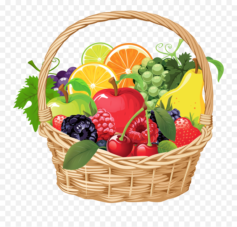 Free Fruit Transparent Background Download Clip Art - Fruit Basket Clipart Png,Fruit Transparent