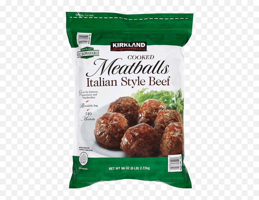 Kirkland Signature Italian Style Beef Meatballs 6 Lbs U2022 Thirstyrun - Appetizers To Buy At Costco Png,Meatball Png