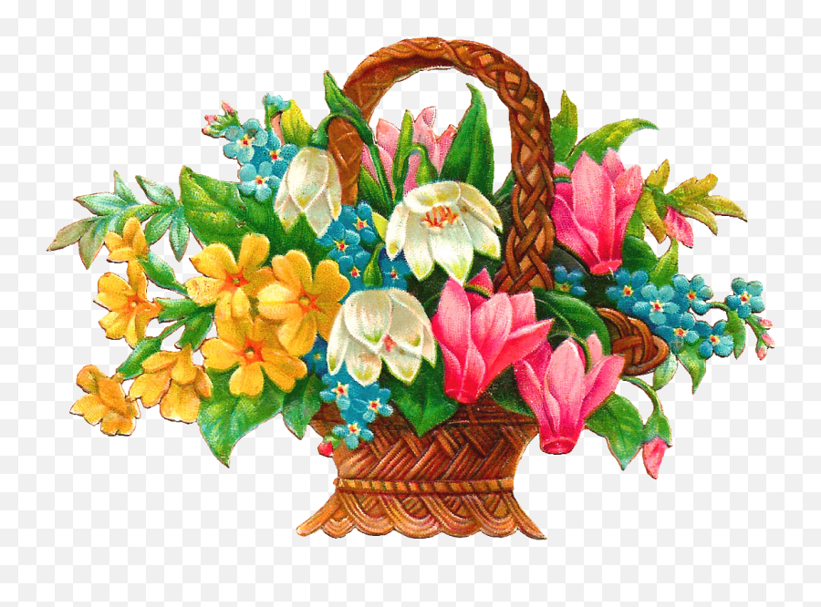 Lily Clipart Flower Bokeh Transparent - Flower Basket Clipart Free Png,Flower Bouquet Transparent Background