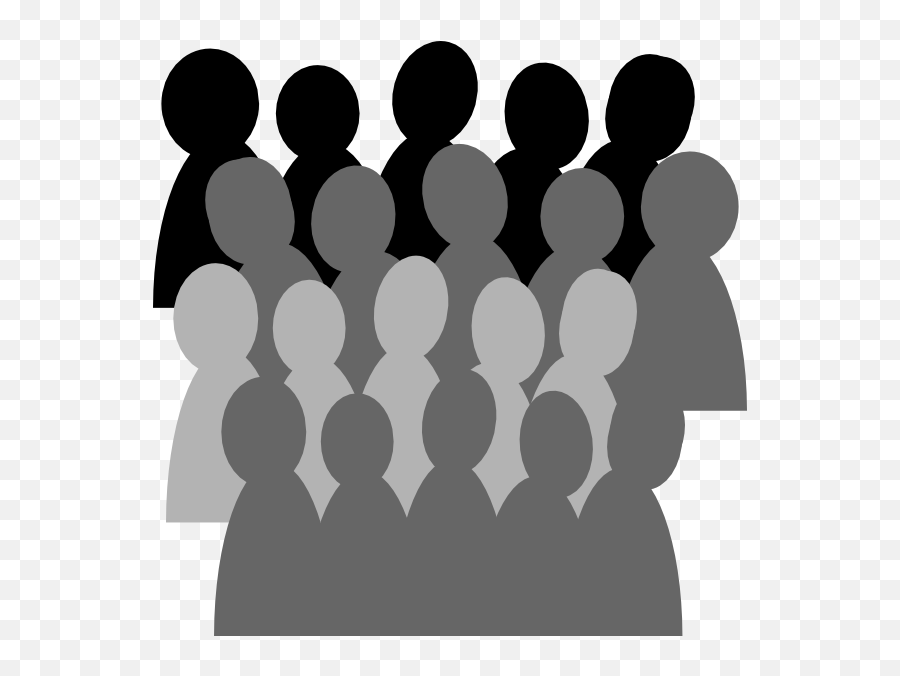 Crowds Silhouette - Cartoon Png,Crowd Of People Png