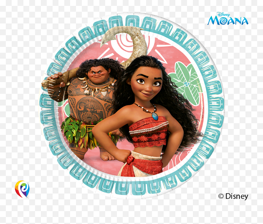 Disney Moana - Pack Of 8 Dinner Plates 23cm Moana Round Cake Toppers Png,Moana Png Transparent