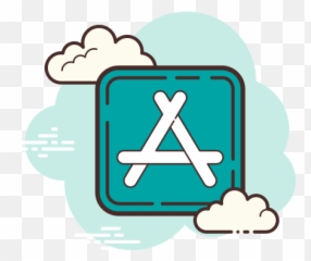 App Store Icon In Cloud Style - Icono De Aesthetic png