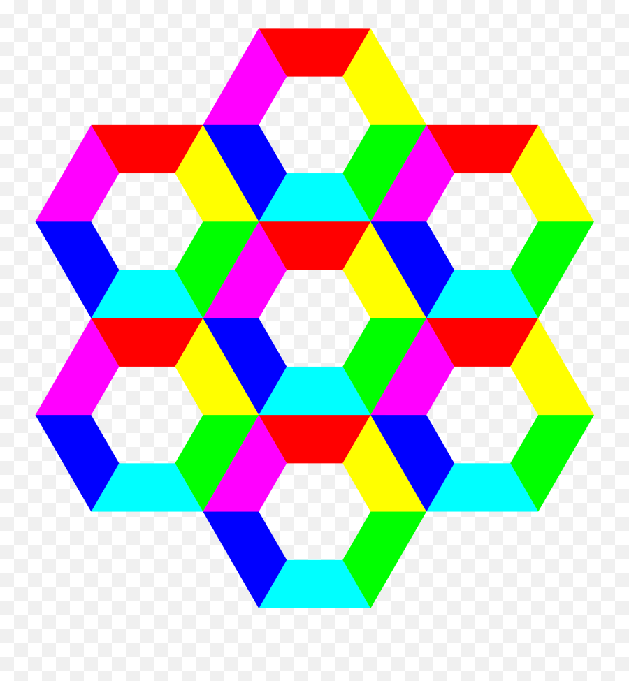 Half Hexagon Fun Clipart Vector Clip Art Online Royalty - Half Hexagon Clipart Png,Hexagon Pattern Png