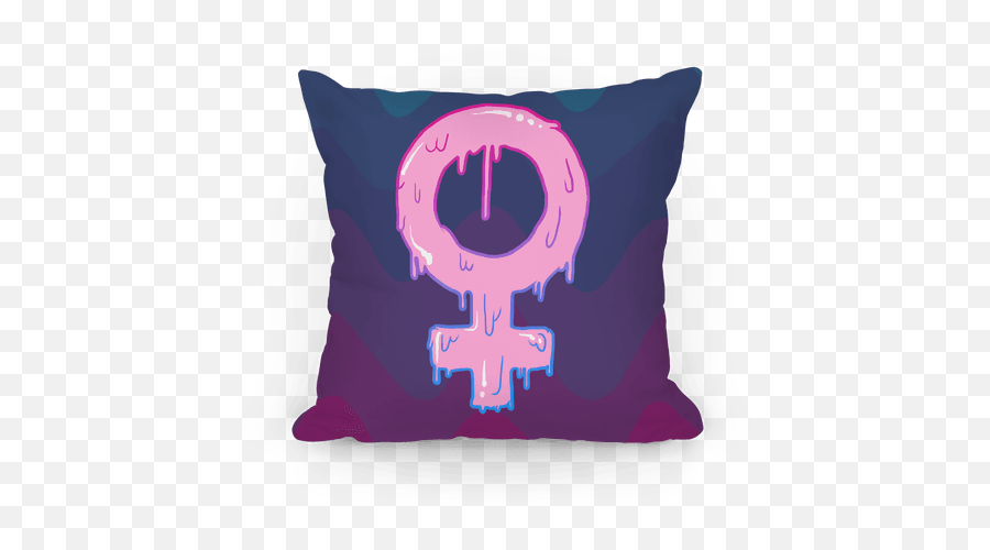 Pink Slime Feminism Pillows Lookhuman - Youtube Like Share Subscribe Comment Png,We Can Do It Feminist Icon