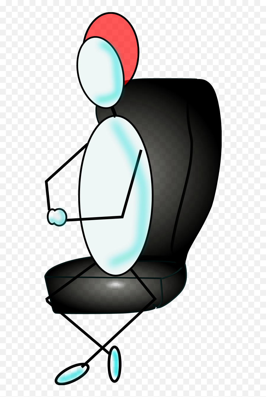 Man Sitting Chair Cartoon - Vector Clip Art Clipartsco Portable Network Graphics Png,Chair Icon Vector