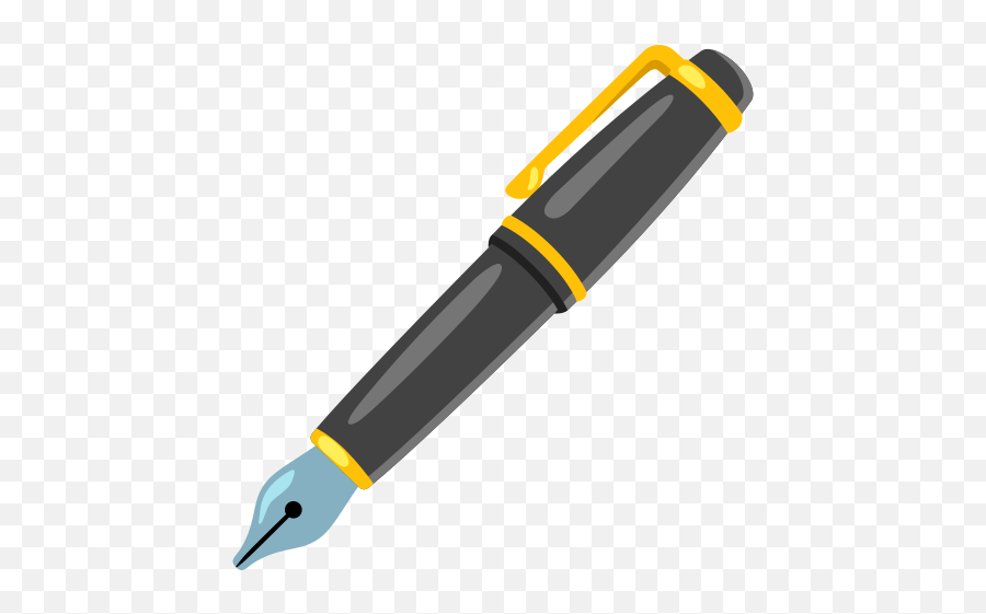 Fountain Pen Emoji - Emojipedia Pen Png,Slack Pencil Icon