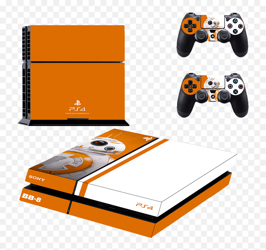 Playstation 4 Phat Decal Skin Vinyl Star Wars The Force Awakens Bb8 Ps4new Ps4 Bb 8 Png - 8 Png