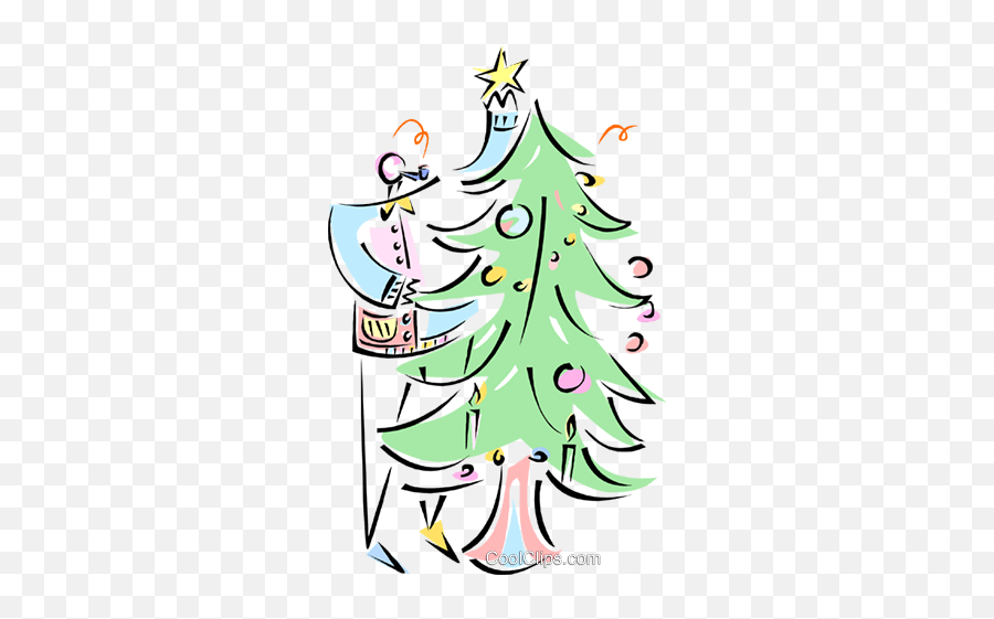 Woman Putting Star - Clip Art Png,Christmas Tree Star Png