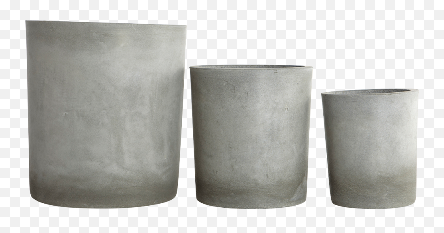 Download Hd Set Of 3 Planters From House Doctor Dk - Large Concrete Flower Pots Png,Planters Png