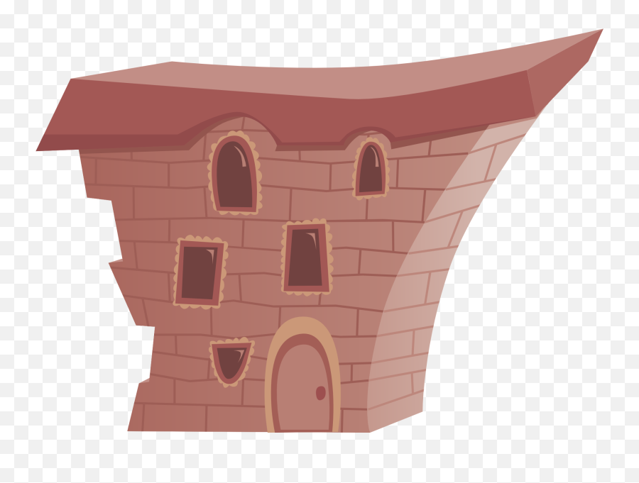 Cartoon Stone House With Various Windows And Door Free Image - Cartoon Stone House Png,House Cartoon Png