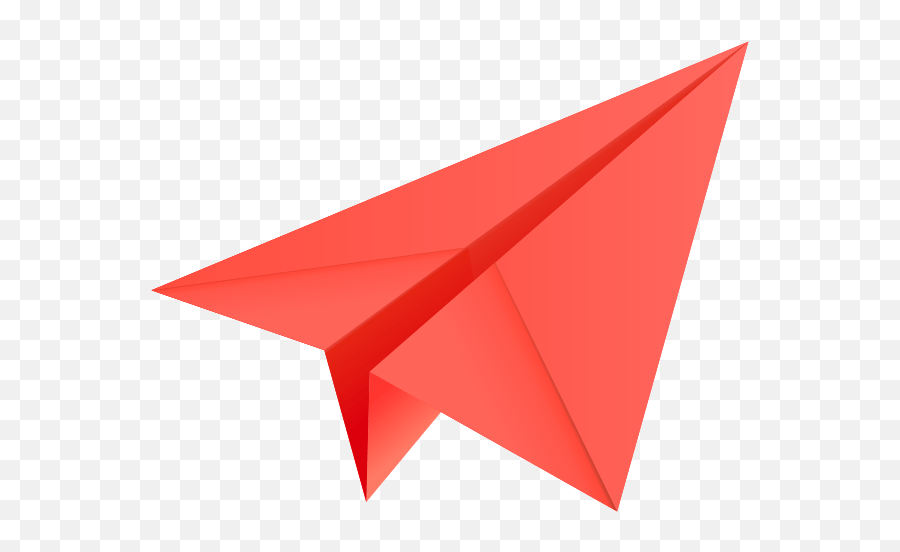 Red Paper Plane Transparent Png - Stickpng Red Paper Plane Png,Airplane Clipart Transparent Background
