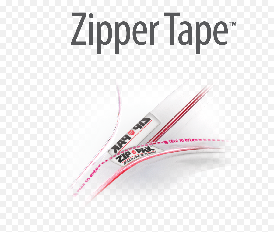 Zipper Tape Resealable Packaging Solution Zip - Pak Vertical Png,Zipper Transparent