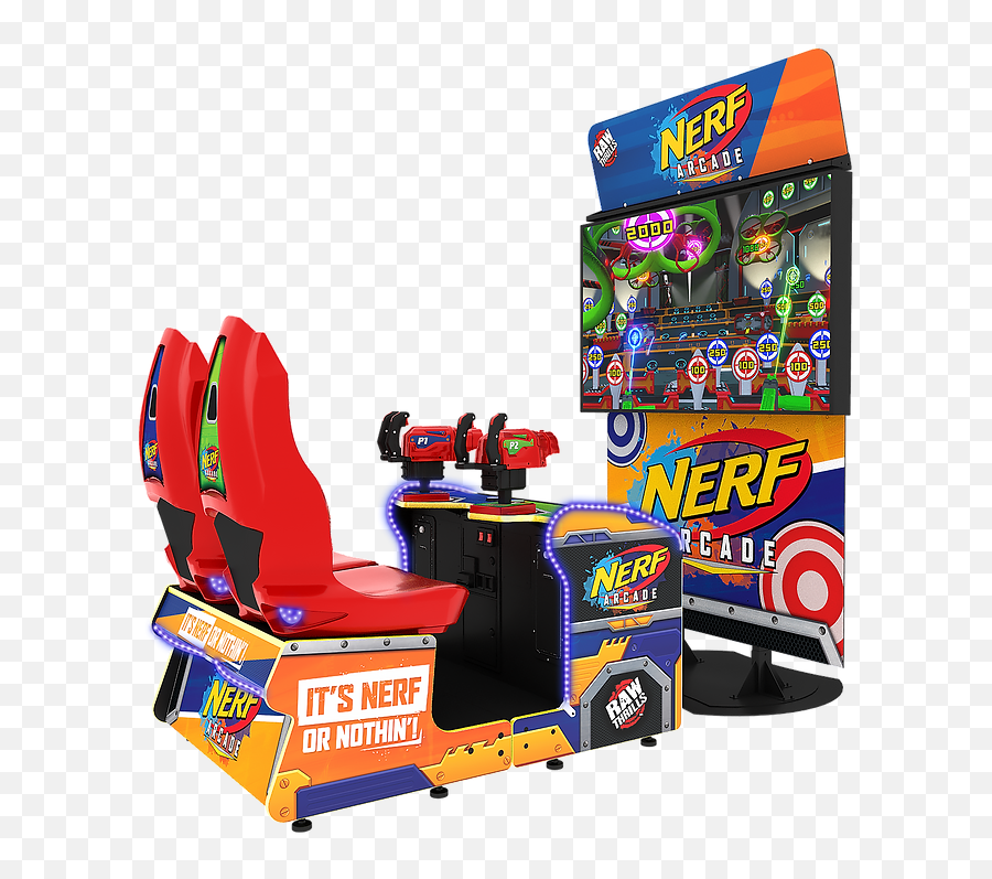 Nerf Arcade By Raw Thrills - Betson Enterprises Raw Thrills Nerf Arcade Png,Nerf Png