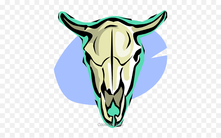 Cow Skull Royalty Free Vector Clip Art Illustration - Cow Skull Png,Cow Skull Png