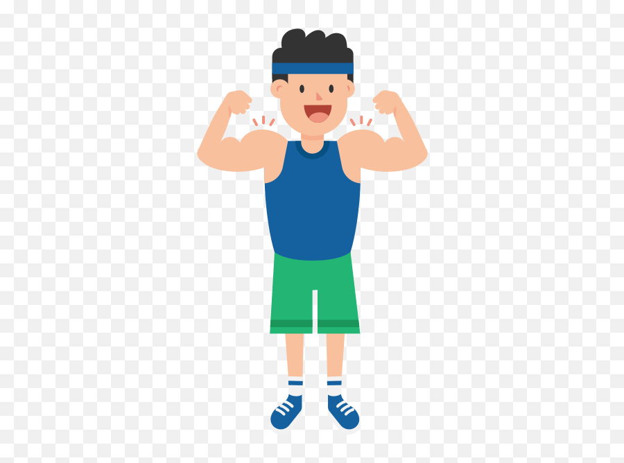Fileman Showing Off Or Flexing Muscles Cartoonsvg - Cartoon Muscle Man Png,Muscle Man Png