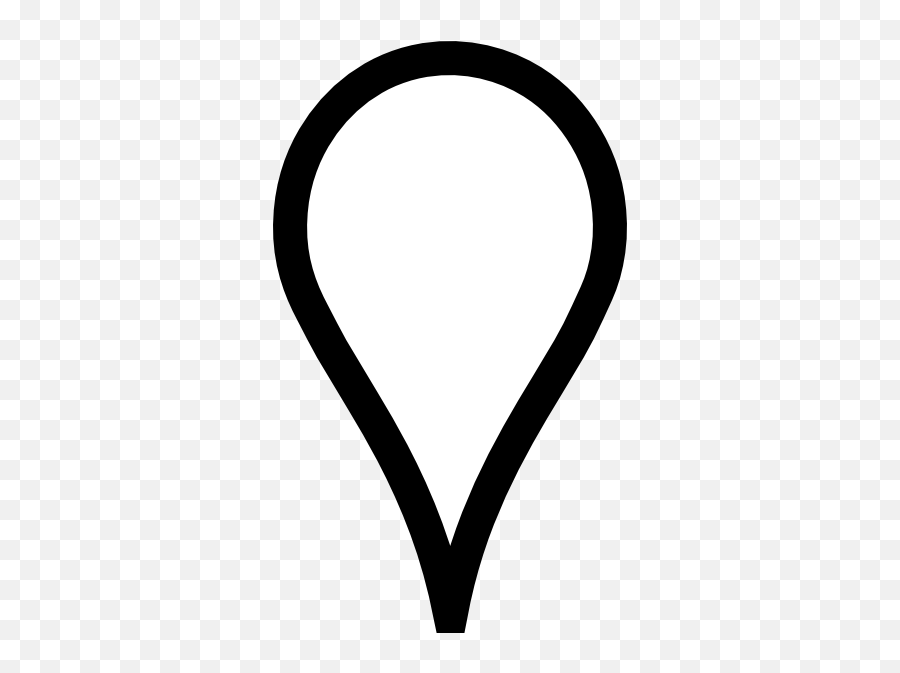 White Google Map Pin Clip Art - Vector Clip Art Map Pin Outline Png,Pin Drop Png