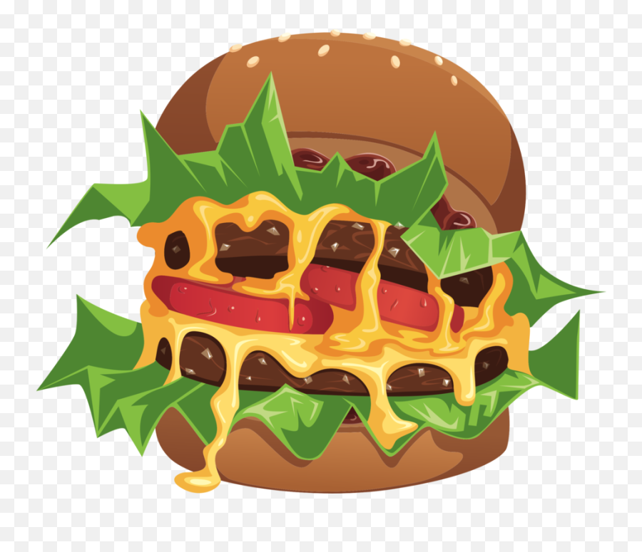 Cuisine Leaf Food Png Clipart - Hamburger,Junk Food Png