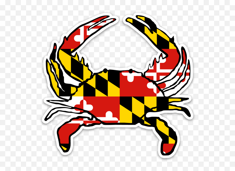 Maryland Flag Crab Shaped Magnet Us - Maryland State Flag Png,Maryland Flag Png