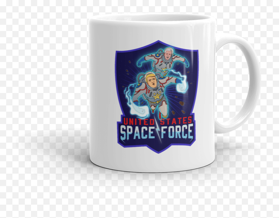 The Official Donald Trump And Mike Pence Space Force Dc Comic Book Style Mug - Donald Trump Png,Mike Pence Png