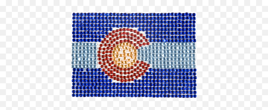 Colorado Flag Rhinestone Sticker - Rhinestone Colorado Flag Png,Colorado Flag Png