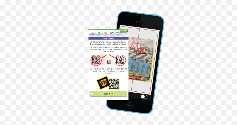 Download Ticket Scanning Game Information Retailer Locator - Smart Device Png,Ticket Barcode Png