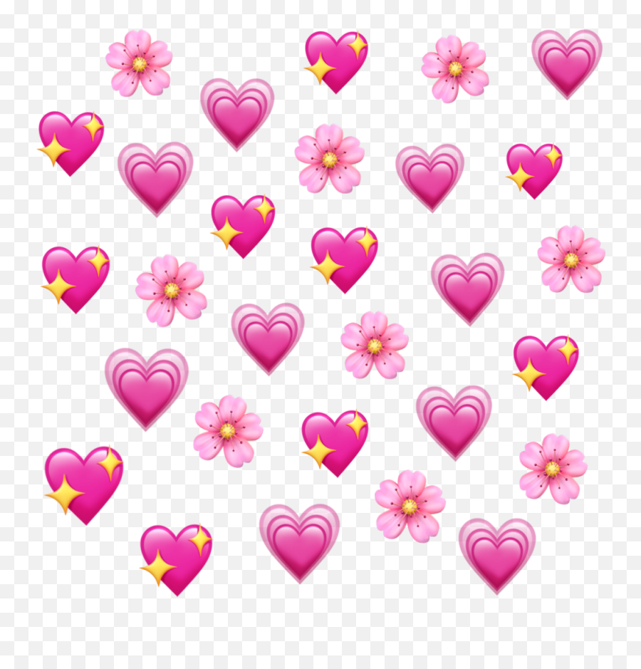 Flower Pink Emoji Transparent - Iphone Emojis Hearts Png,Transparent Flower Emoji