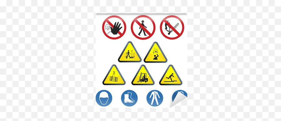 Construction Icon Hazard Safety Signs Vector Set Wall Mural U2022 Pixers - We Live To Change Language Png,Safety Icon Vector