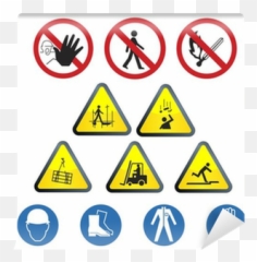 Construction Icon Hazard Safety Signs Vector Set Wall Mural U2022 Pixers - We live change Language png