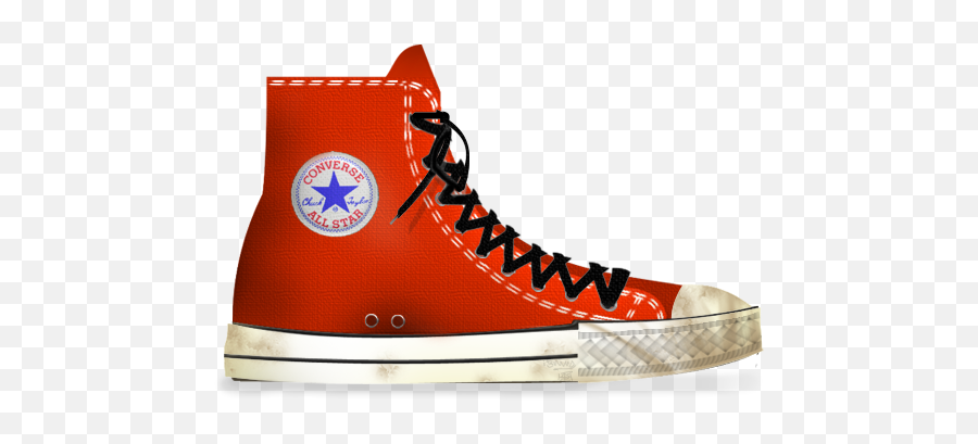 Converse Red Tasi Dirty Icon Png Ico Or Icns Free Vector - Orange Converse High Tops Png,Rust Icon 16x16