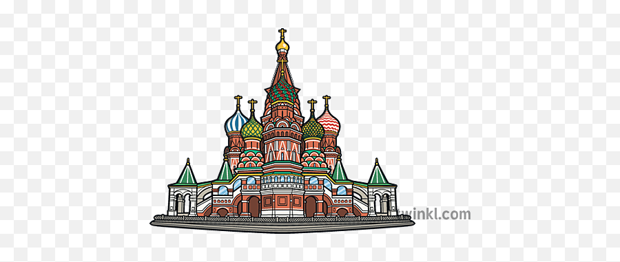 St Basils Cathedral Moscow Russia Map Icon Landmark Usa Ks1 - Cathedral Png,Map Of Usa Icon