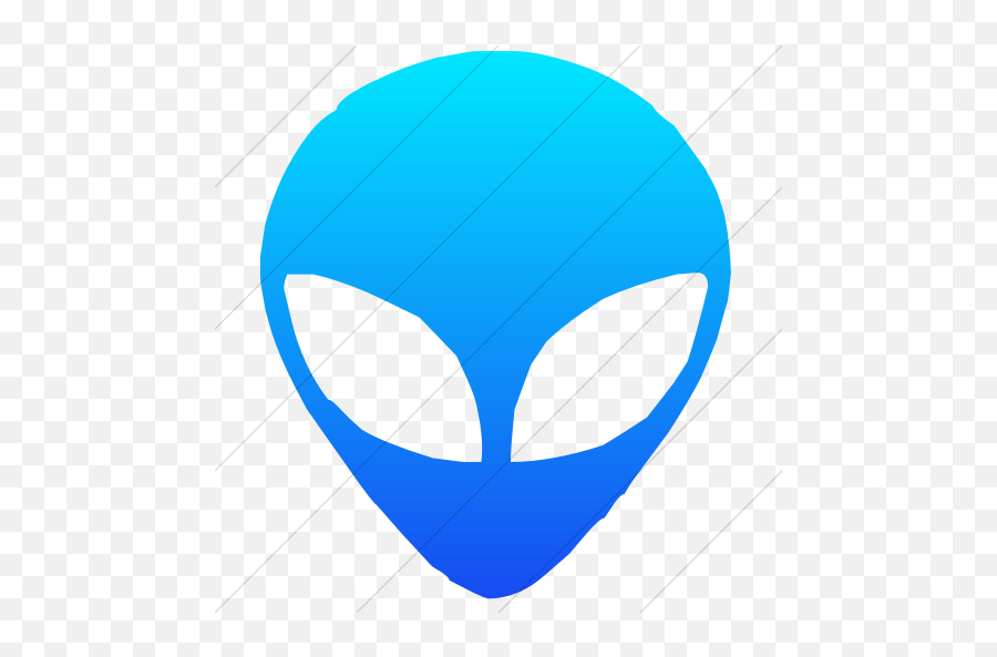 Iconsetc Simple Ios Blue Gradient - Alien Head Png,Transparent Alien Icon