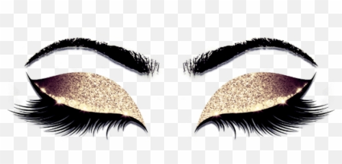 Rose Gold Glitter Makeup Artist Lashes - Eyelash Logo png