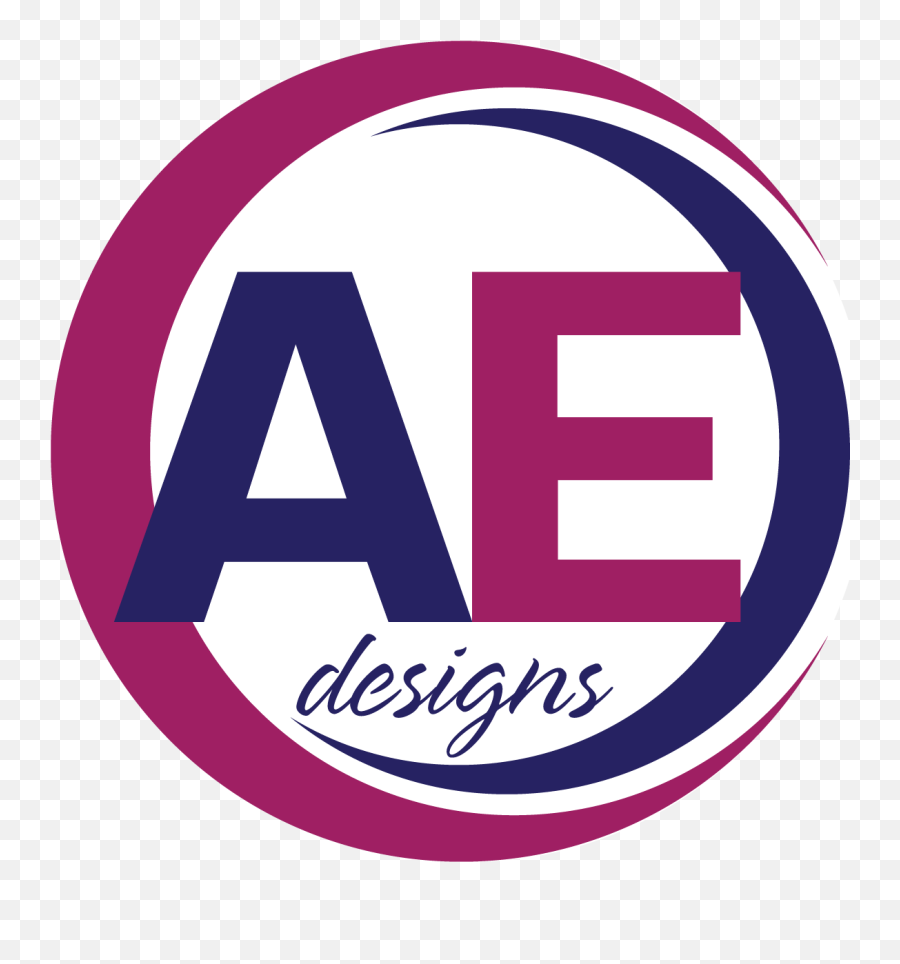 AE Design Logo white circle small | AE Designs