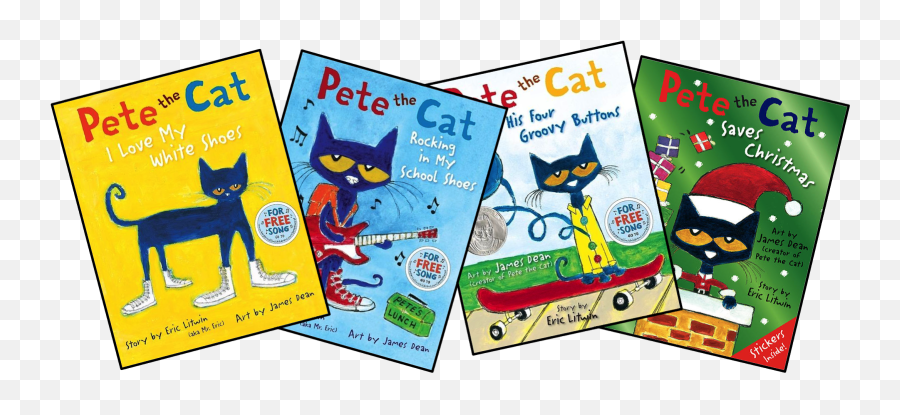 Counting Pete The Cat Books - Cartoon Png,Pete The Cat Png