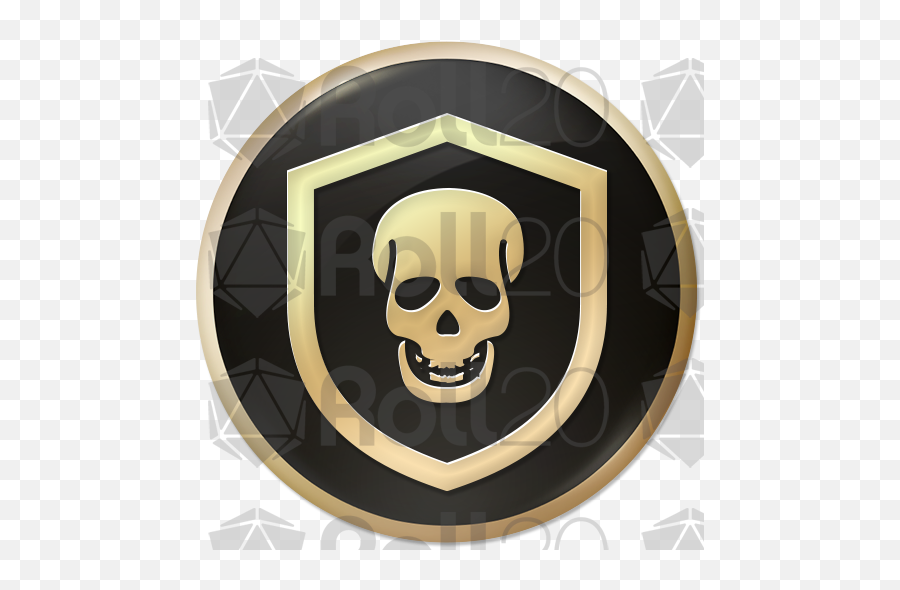 Sidequest Battlemaps Status Markers Golden Version Roll20 - Transparent Red Shield Logo Png,Darkest Dungeon Skull Icon