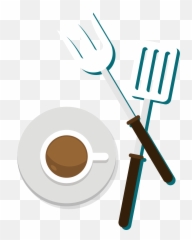 Spoon And Fork Clipart - Portable Network Coffee Cup png