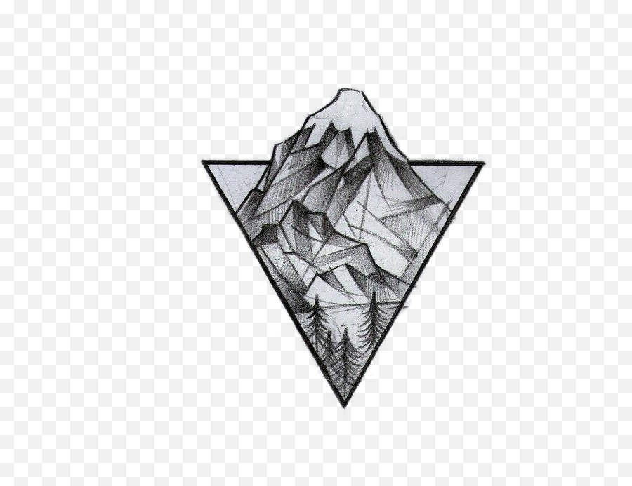 Tattoo Triangle Mountain Geometry Idea - Geometric Shape Tattoo Png,Geometry Png