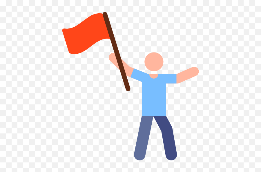 Waving Flag - Free People Icons Persona Con Una Bandera Png,Waving Flag Outline Icon