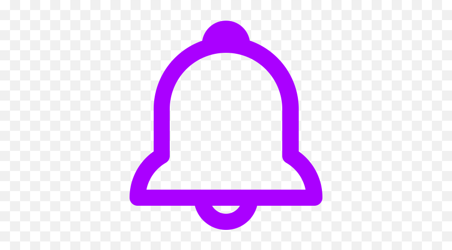 Purple Bell And Alert Icon Png Symbol - Transparent Background Vector Notification Icon,Google Notifications Icon